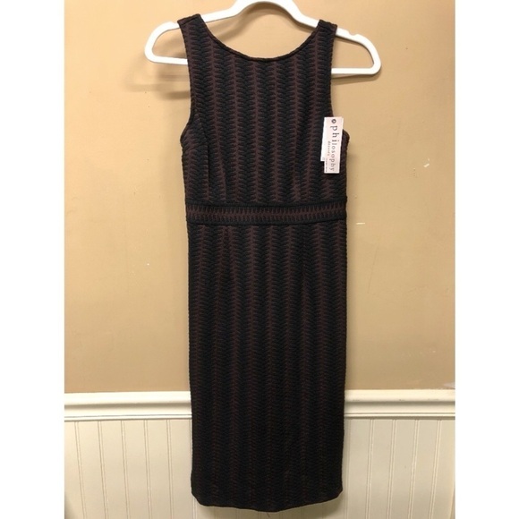 Philosophy Dress Black Brown Knit Sleeveless Double Slit Size XS NWT - Picture 1 of 5